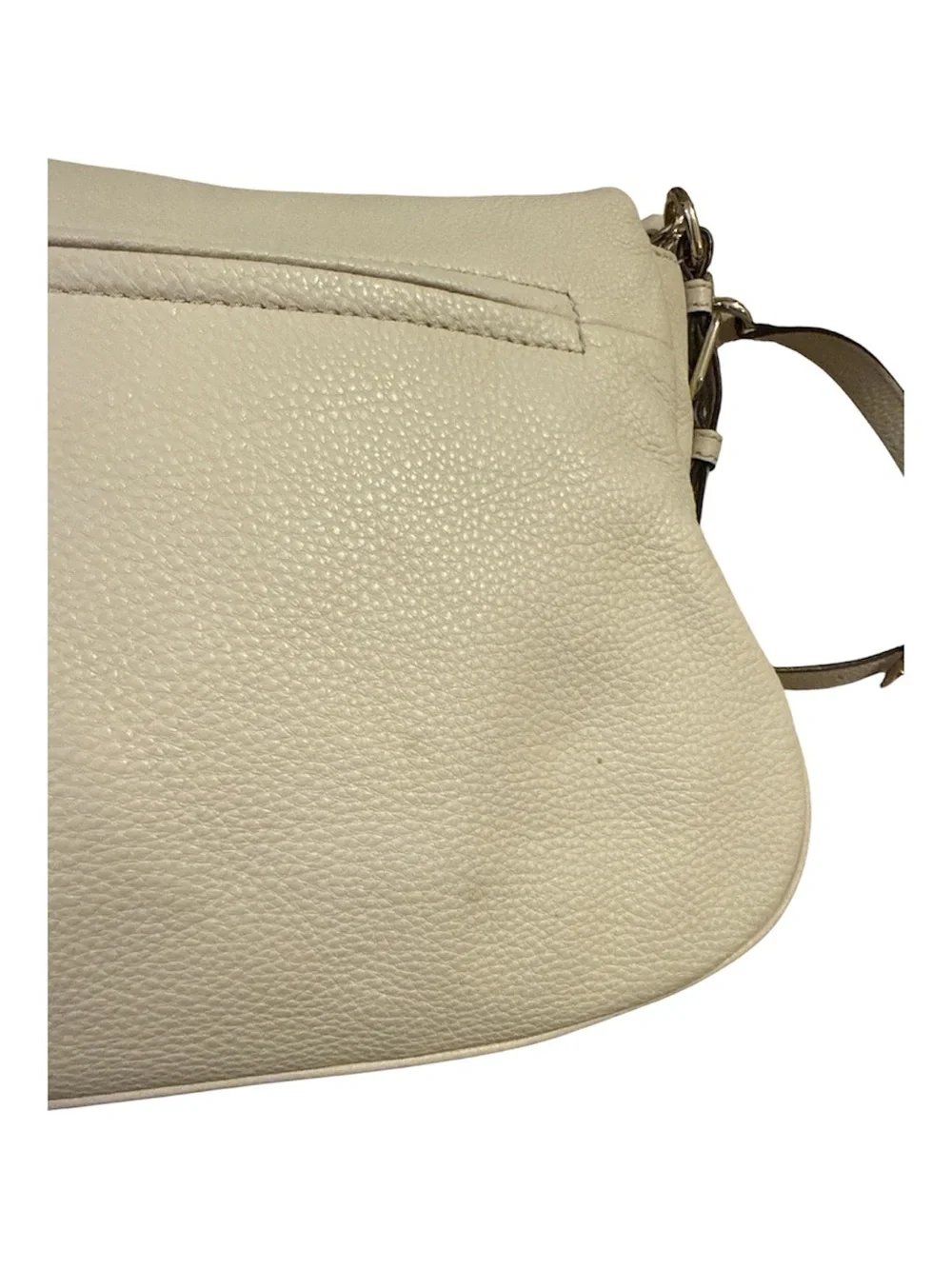 kate spade Cream Cobble Hill Devin Satchel Soft Pebble Cowhide Leather Upcycle